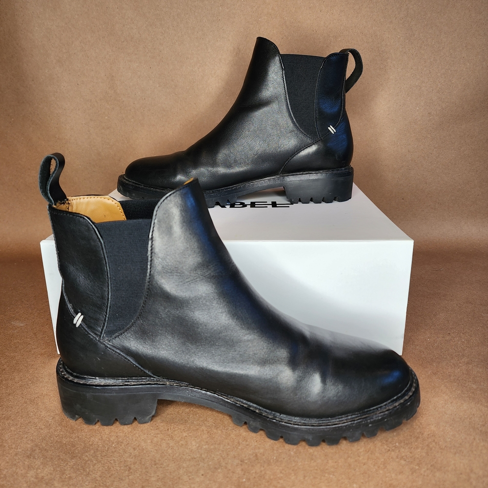 LABEL Black Leather Go-To Chelsea Boots